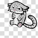 Shimeji Snow Leopard transparent background PNG clipart