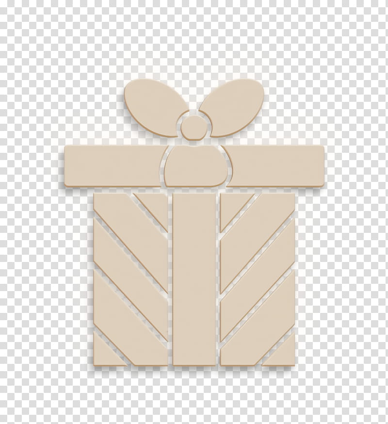 christmas icon gift icon giftbox icon, Present Icon, Beige, Rectangle, Paper, Paper Product, Label, Cross transparent background PNG clipart