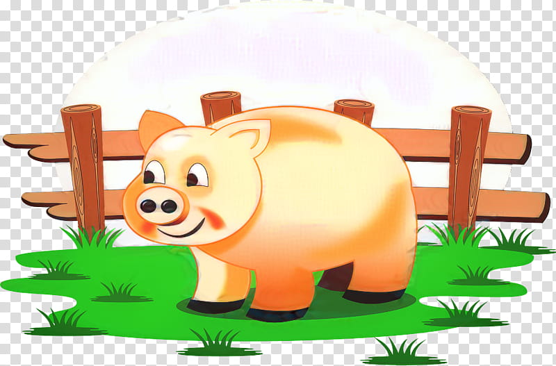 Bear, Pig, Farm, Agriculture, Cartoon, Drawing, Animal Figure, Grass transparent background PNG clipart