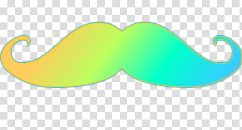 Mustache, teal and orange mustache art transparent background PNG clipart