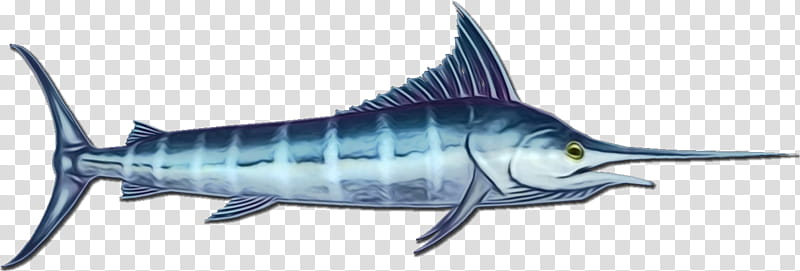 fish fish atlantic blue marlin fin marine biology, Watercolor, Paint, Wet Ink, Fish Products, Swordfish, Bonyfish, Scombridae transparent background PNG clipart