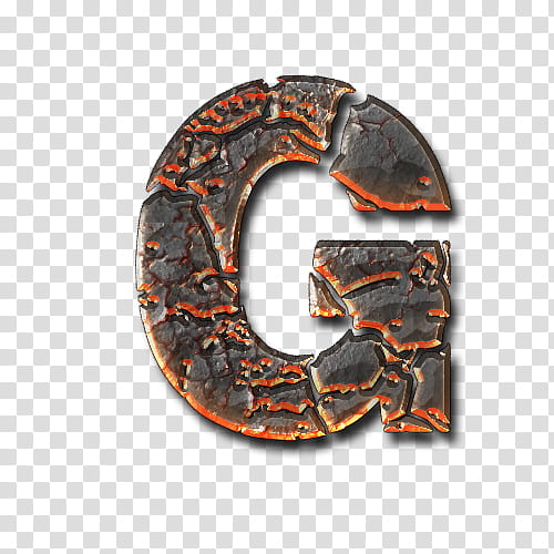 Lava Alphabetical , gray letter G cracked transparent background PNG clipart