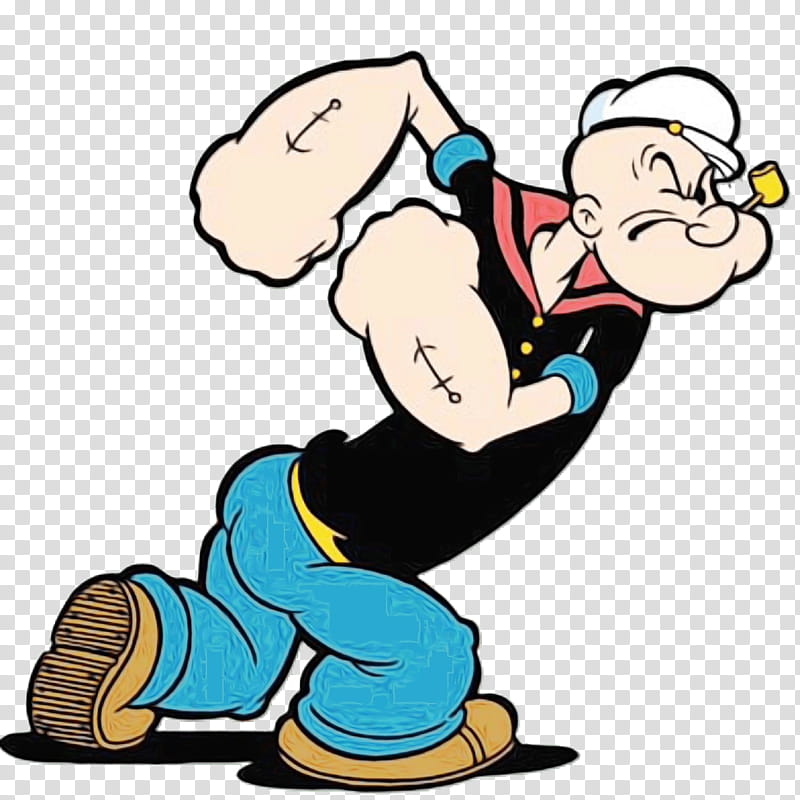 Popeye Cartoon Animation Comics J. Wellington Wimpy, Watercolor, Paint, Wet Ink, J Wellington Wimpy, Comic Strip, Film, Television Show transparent background PNG clipart
