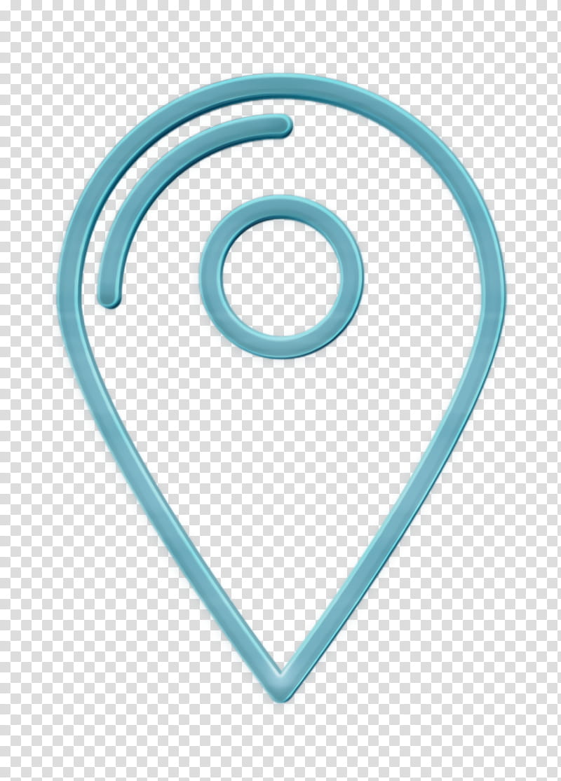 UI icon Pin icon Location icon, Turquoise, Symbol, Circle transparent background PNG clipart