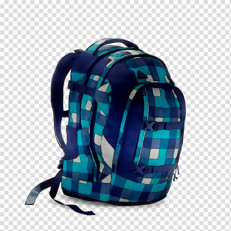 Satch Sleek Backpack, Cobalt Blue, Human Back, Green, Bag, Turquoise, Plaid, Teal transparent background PNG clipart