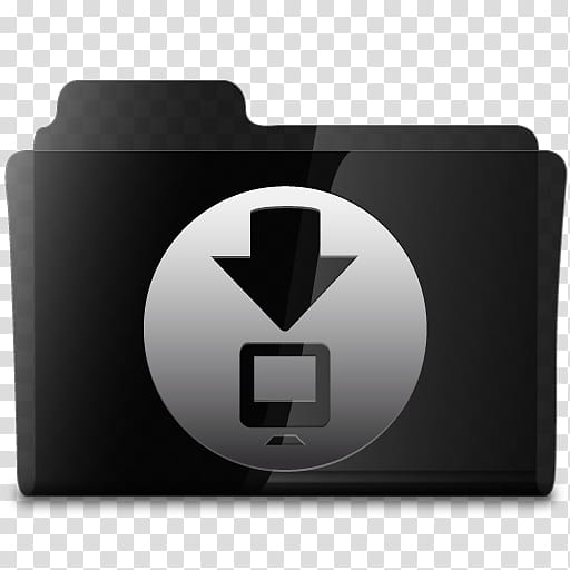 Black Glassy Set, black folder icon transparent background PNG clipart