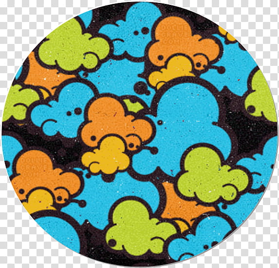 Circulos , blue, orange, and yellow clouds transparent background PNG clipart