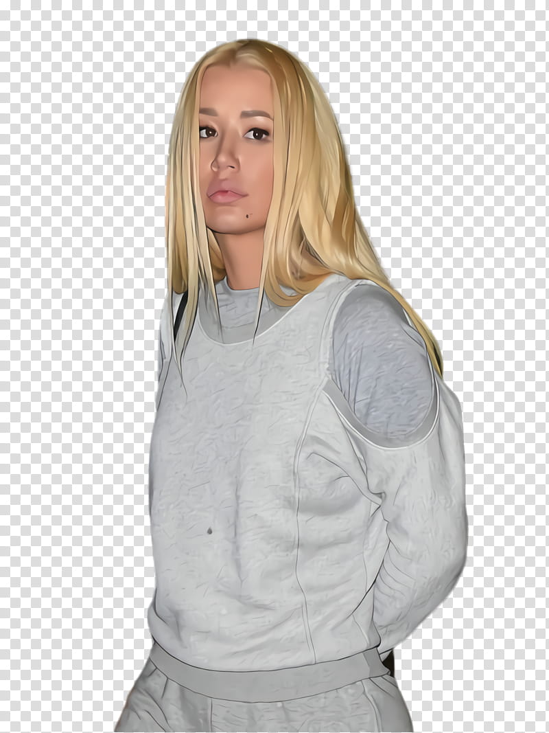 Hair, Iggy Azalea, Tshirt, Shoulder, Sleeve, Outerwear, Abdomen, Blond transparent background PNG clipart