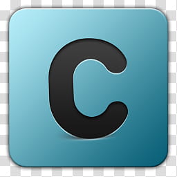 Icon , Microsoft Communicator, blue and black letter C logo transparent background PNG clipart