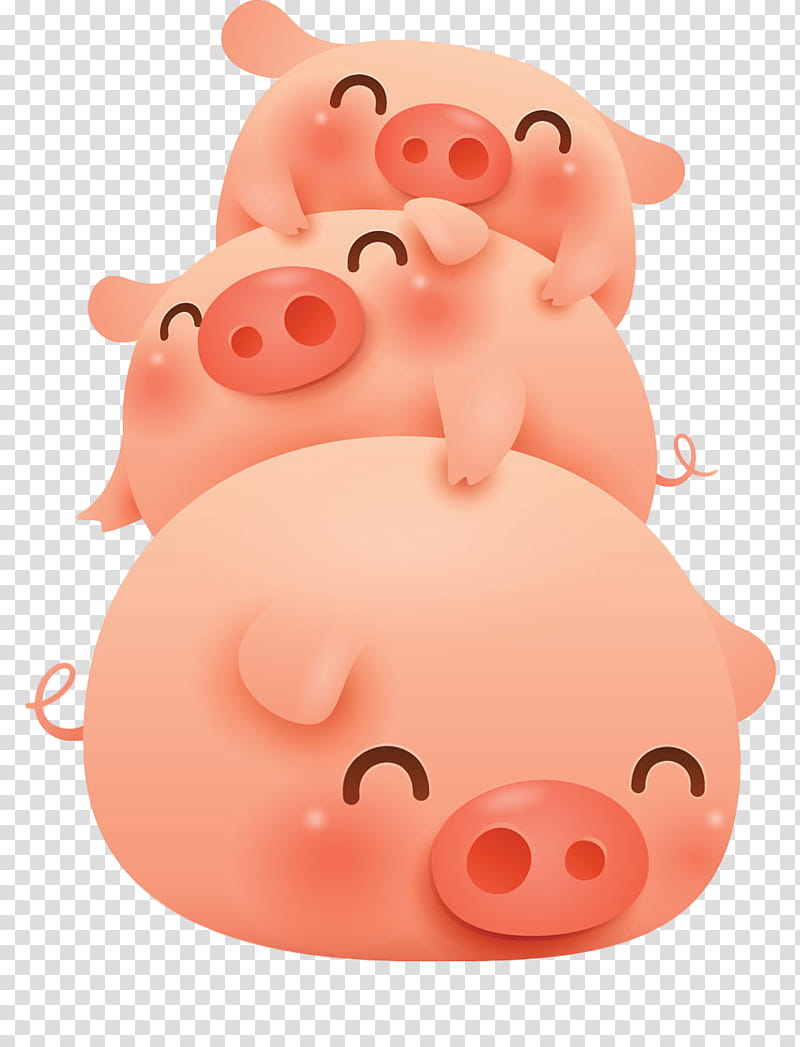 cute pig, Pink, Nose, Cartoon, Suidae, Snout, Saving, Smile transparent background PNG clipart