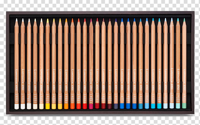 Wooden, Pencil, Caran Dache, Colored Pencil, Caran Dache Luminance 6901, Box Set, Pastel, Wooden Box transparent background PNG clipart