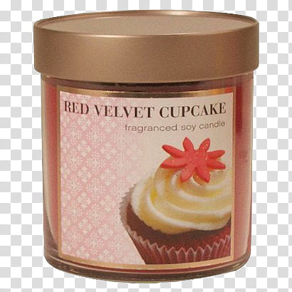 Files , red velvet cupcake fragrance soy candle jar transparent background PNG clipart