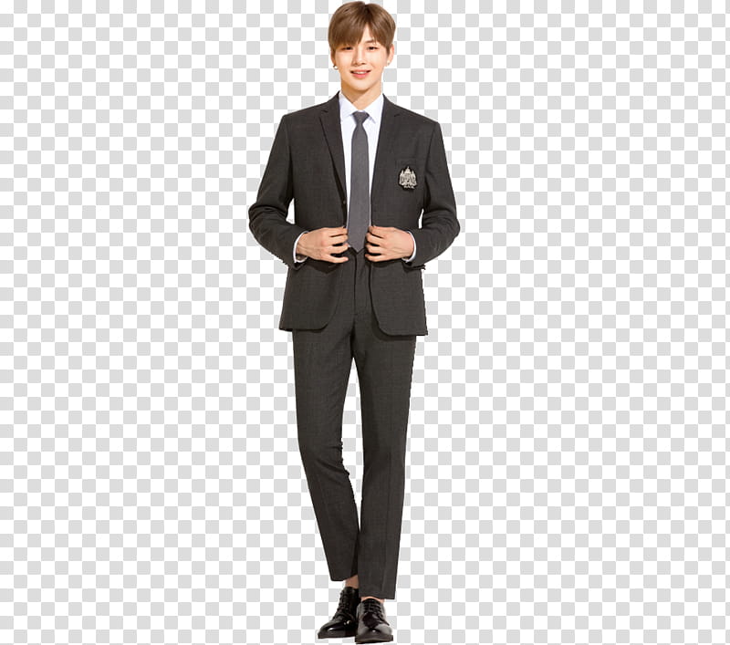 WANNA ONE X Ivy Club P, man wearing black suit transparent background PNG clipart