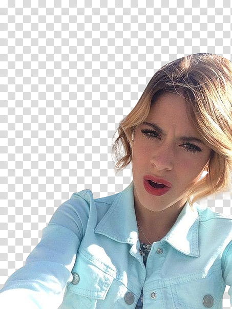 Martina Stoessel, woman taking a selfie transparent background PNG clipart