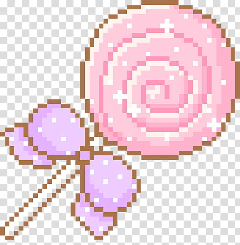 PIXEL KAWAII S, pink lollipop transparent background PNG clipart
