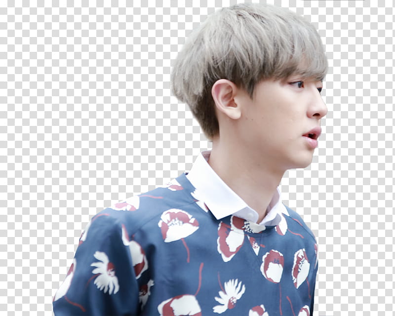 Chanyeol, men's blue and white collared top transparent background PNG clipart