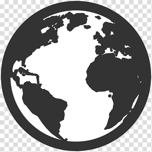 Earth Symbol, Globe, World, Grid, Circle, Blackandwhite, Silhouette, Logo transparent background PNG clipart