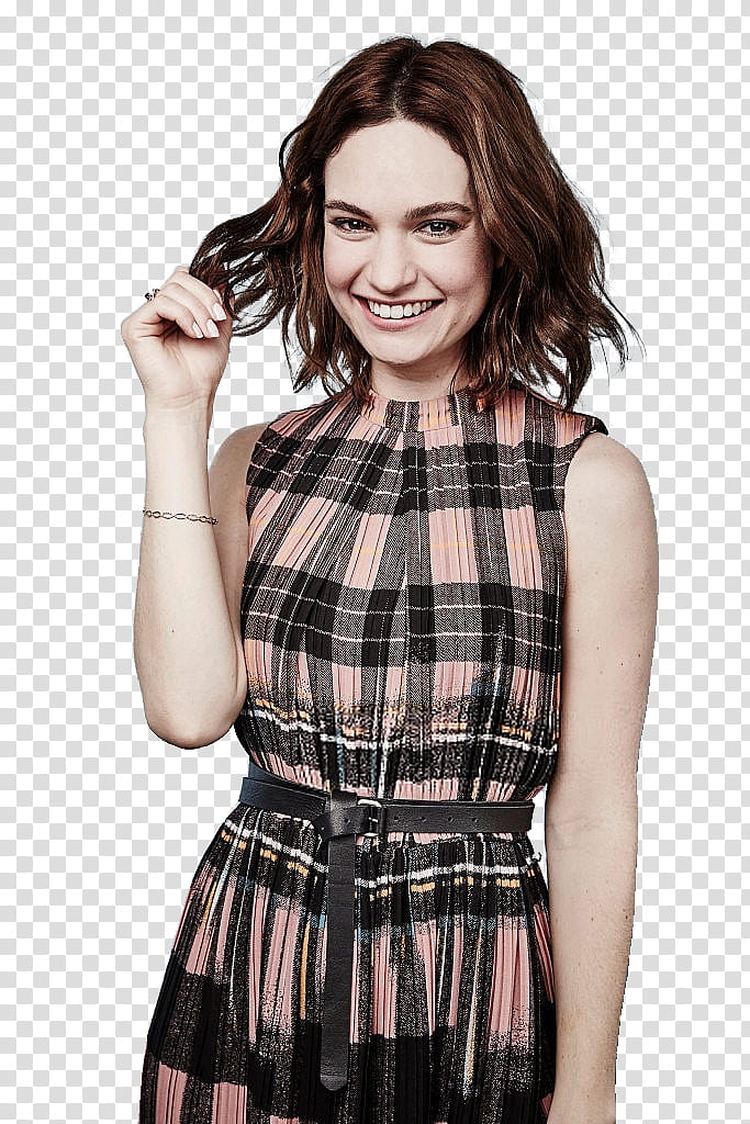 Lily James ,  transparent background PNG clipart