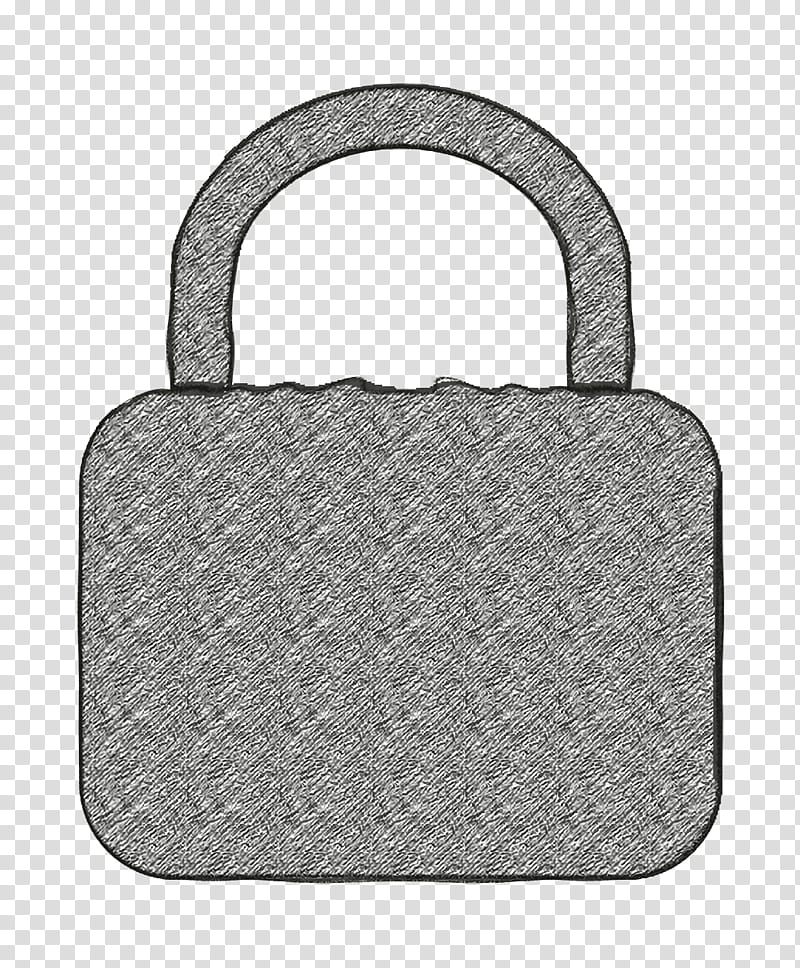 Locked icon Essential icon Lock icon, Bag, Handbag, Fashion Accessory, Silver, Metal transparent background PNG clipart