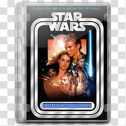 DVD  Star Wars Episode  Attack Of The Clo, Star Wars II Attack Of The Clones  icon transparent background PNG clipart