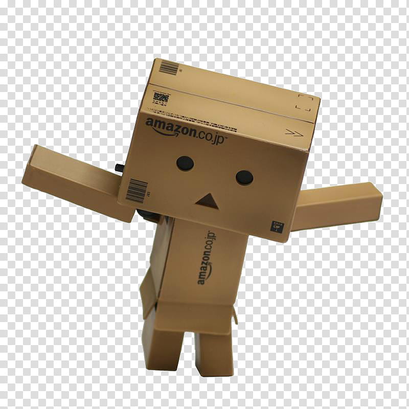 brown Amazon cardboard box robot toy transparent background PNG clipart