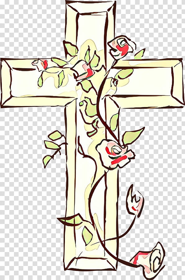 Christian Cross, Good Friday, Burial Of Jesus, Christianity, Catholicism, Plant, Symbol, Line Art transparent background PNG clipart