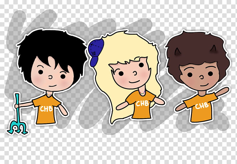 Commission Percy Annabeth and Grover transparent background PNG clipart