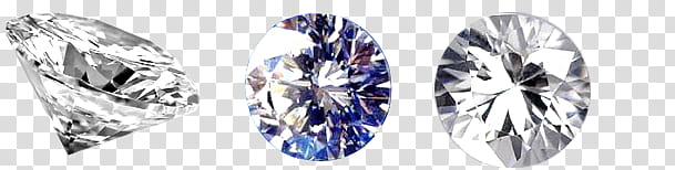 , three fine-cut diamonds illiustration transparent background PNG clipart