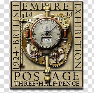 Eric Gill Stamp Control Panel Icon, gill-clock-gizmo transparent background PNG clipart