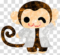 The icons of pretty monkey, monkey-job- transparent background PNG clipart