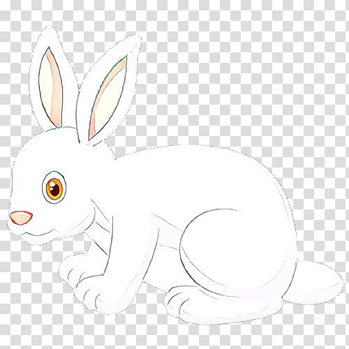 rabbit white hare rabbits and hares animal figure, Snowshoe Hare, Tail, Snout transparent background PNG clipart