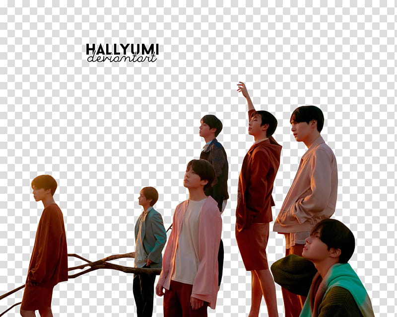 BTS Love Yourself Tear Y version, BTS group illustration transparent background PNG clipart
