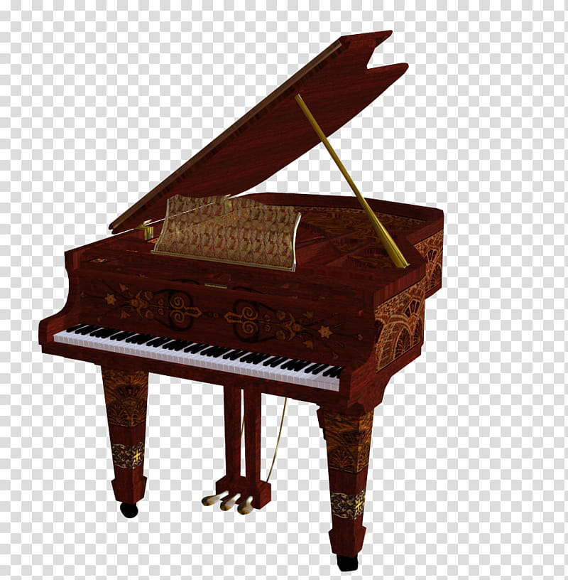 brown grand piano transparent background PNG clipart