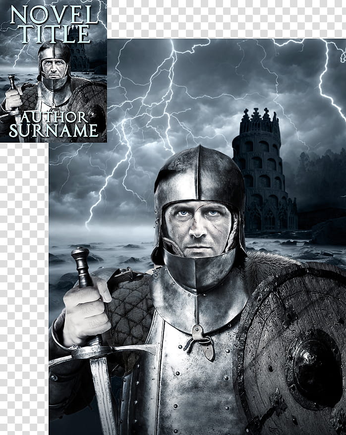 A Dark and Stormy Knight Premade Book Cover transparent background PNG clipart