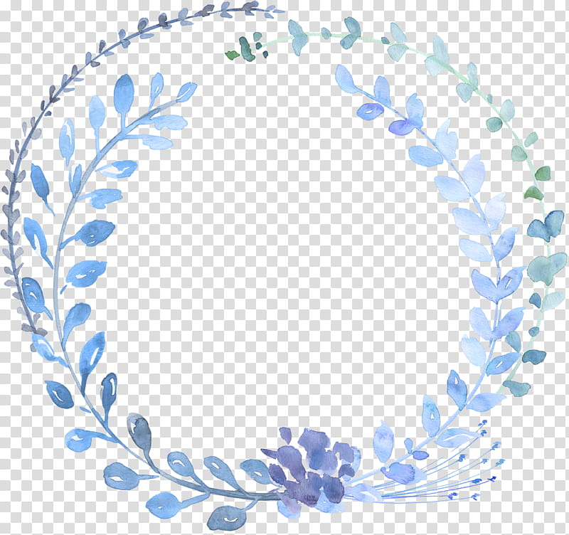 Watercolor Flower Wreath, Watercolour Flowers, Watercolor Painting, Drawing, Blue, Watercolor Flowers, Garland, Circle transparent background PNG clipart