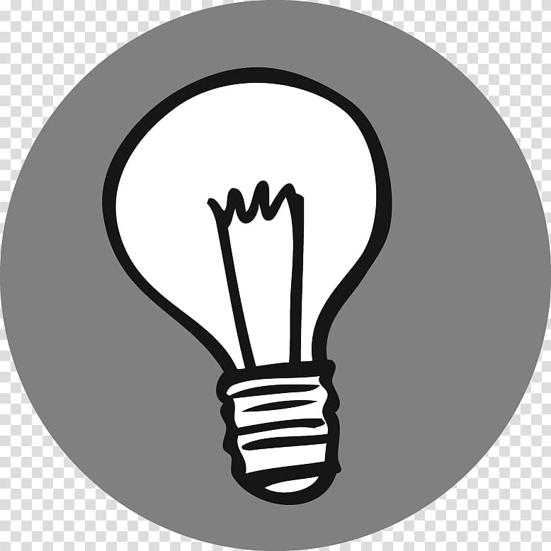 Light Bulb, Black White M, Thumb, Incandescent Light Bulb, Hand, Compact Fluorescent Lamp, Symbol, Cutlery transparent background PNG clipart