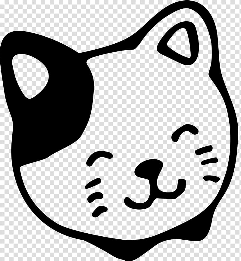 Cat Silhouette, Kitten, Drawing, Line Art, Grumpy Cat, Face, White