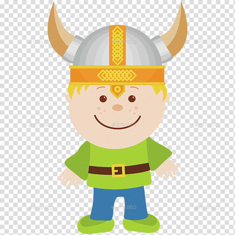 Boy, Vikings, Drawing, Raven Banner, Yellow, Mascot, Smile transparent background PNG clipart