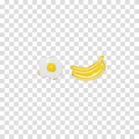 Aesthetic, egg and yellow banana transparent background PNG clipart