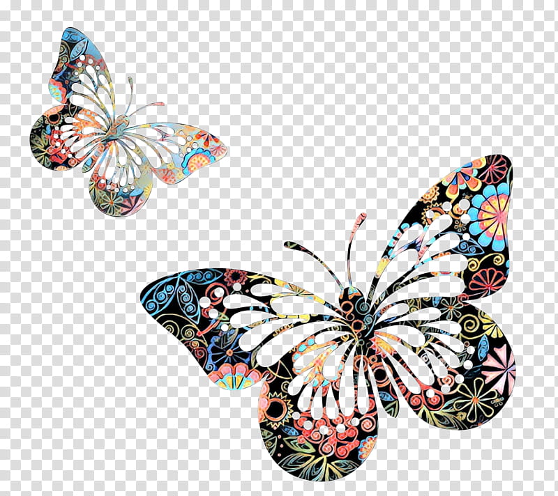 pop art retro vintage, Butterfly, Insect, Monarch Butterfly, Glasswing Butterfly, Drawing, Borboleta, Cynthia Subgenus transparent background PNG clipart