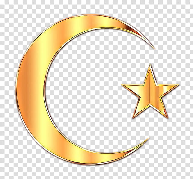 Crescent Moon, Star And Crescent, Symbols Of Islam, Metal transparent background PNG clipart