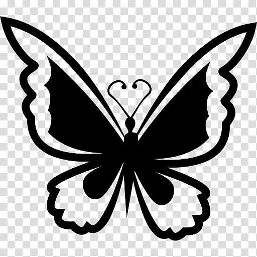 butterfly moths and butterflies black-and-white wing pollinator, Blackandwhite, Insect, Monochrome , Symbol, Tattoo transparent background PNG clipart