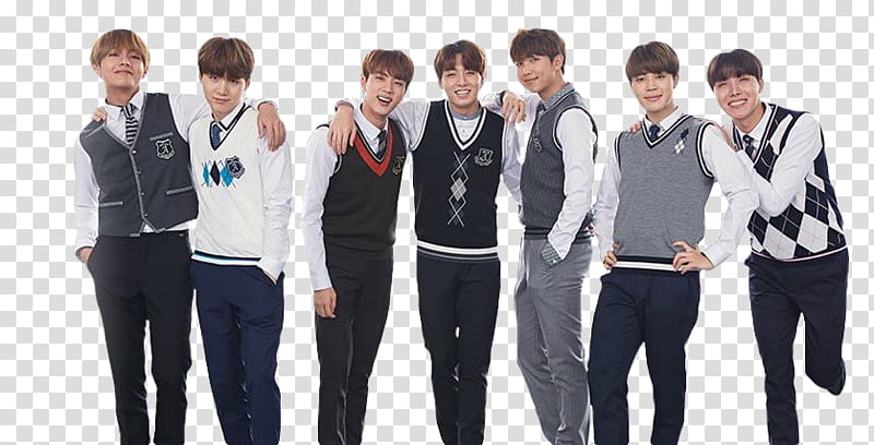 BTS,  boys standing side transparent background PNG clipart