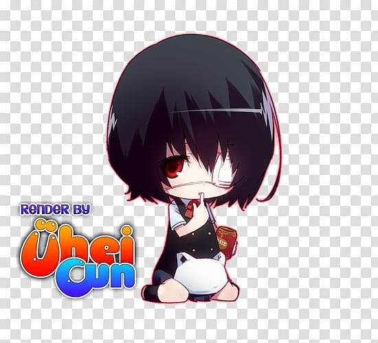Uhei Cun black-haired girl character illustration transparent background PNG clipart