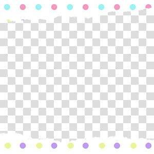 marcos tipo papel, white and multicolored polka-dot border decor transparent background PNG clipart thumbnail