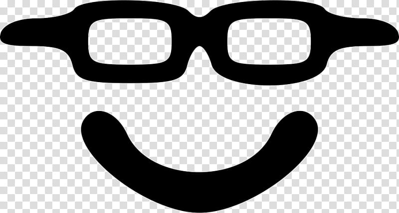 Emoticon Smile, Glasses, Goggles, Sunglasses, Black White M, Line, Eyewear, Facial Expression transparent background PNG clipart