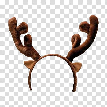 Christmas, brown deer headband transparent background PNG clipart