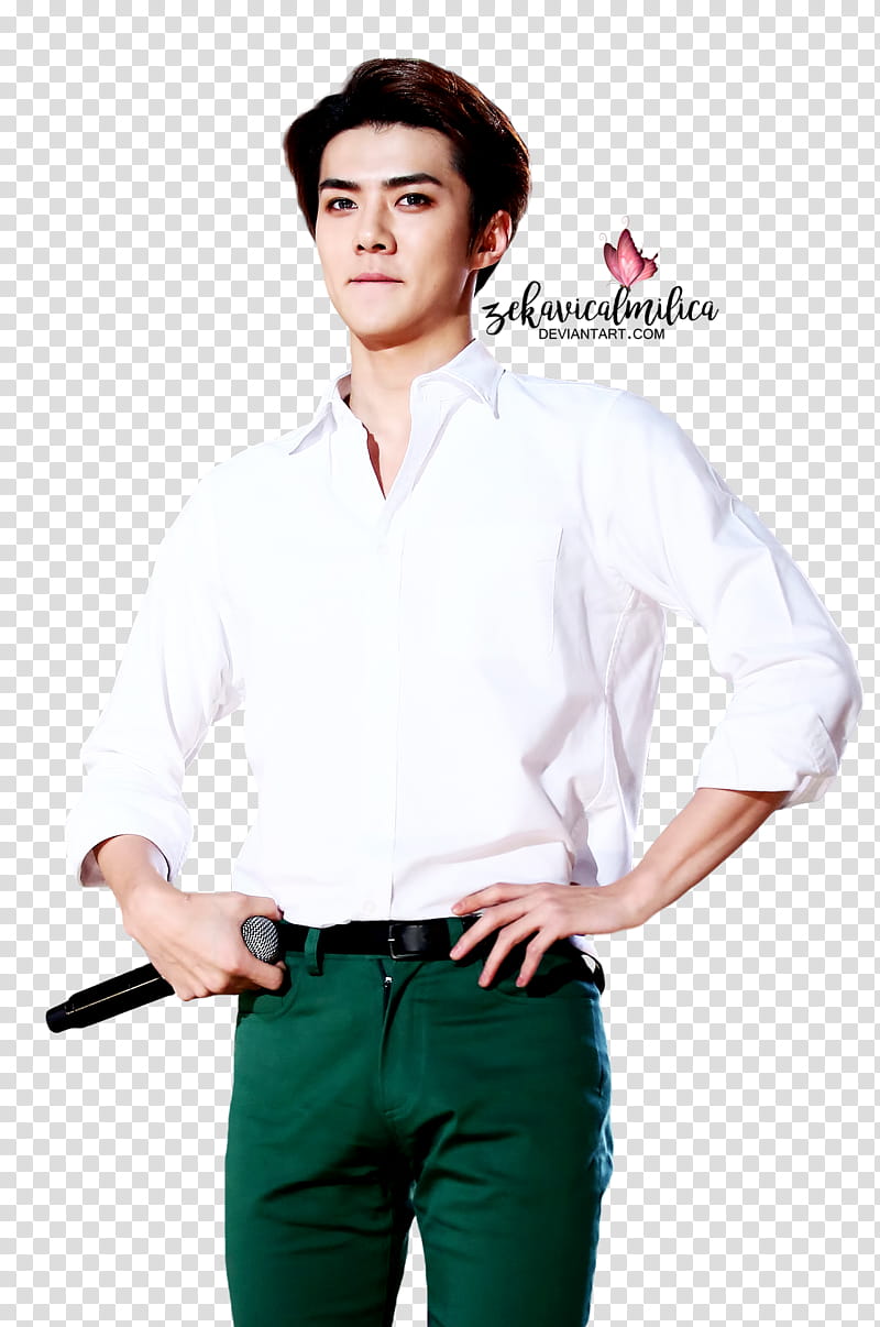 EXO Sehun Seoul Music Awards , Oh Sehun with text ovelray transparent background PNG clipart