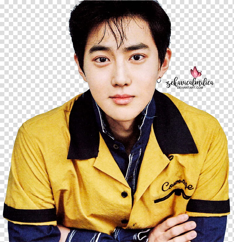 EXO Suho Lucky One, male KPOP member transparent background PNG clipart