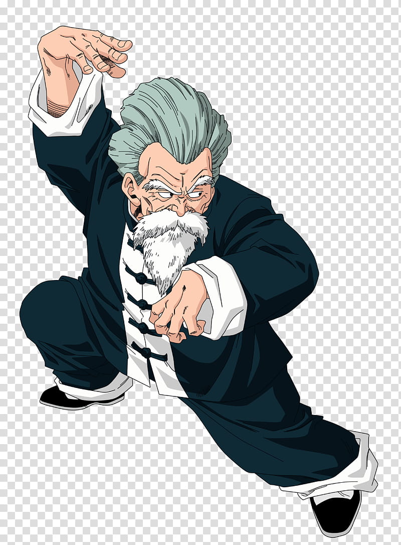 Jackie Chun Master Roshi Render Extraction, Jackie Chun from Dragon Ball illustration transparent background PNG clipart